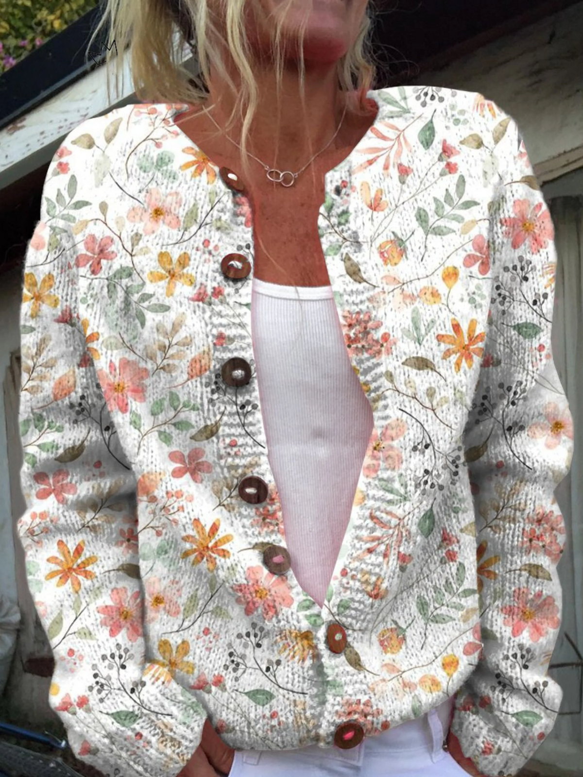 Greta™ | Chaqueta de Punto Floral Vintage
