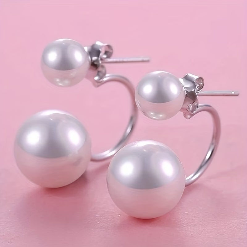 Pendientes Statement de Doble Perla
