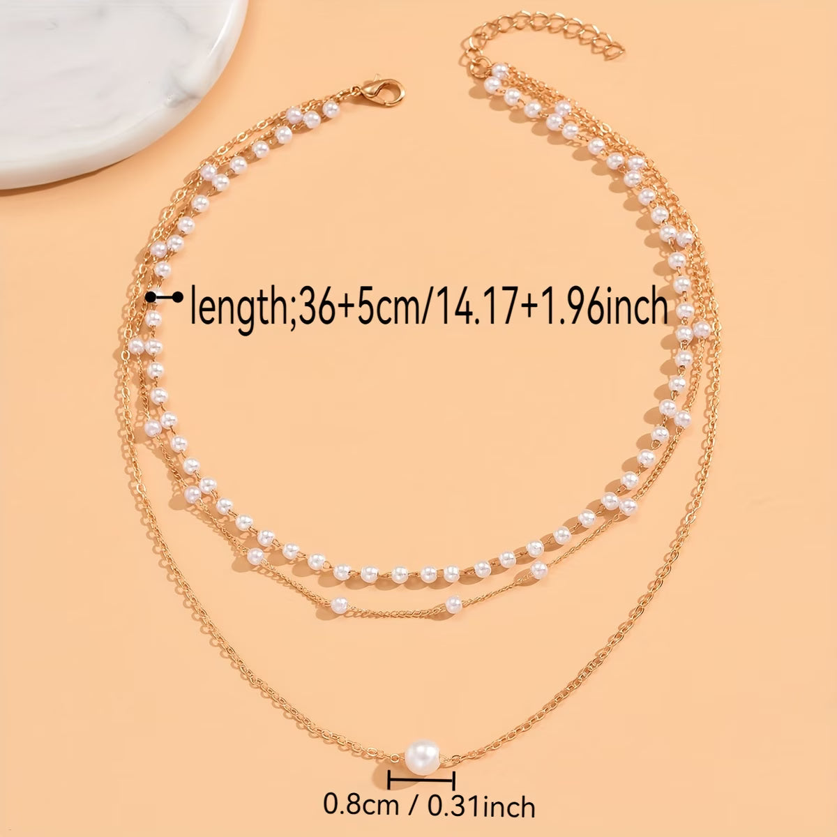 Set Trinity de Tres Collares de Perlas