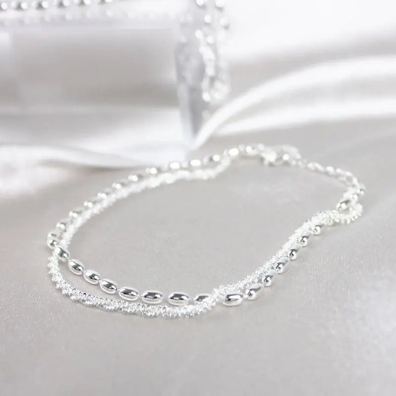 Amparo | Set de Pulseras Plateadas Elegantes con Circonitas