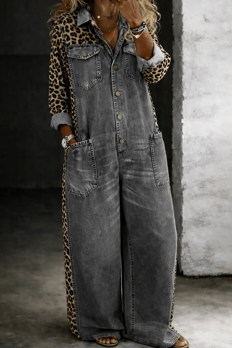 Amanda | Jumpsuit Vaquero de Manga Larga - Elena Duval