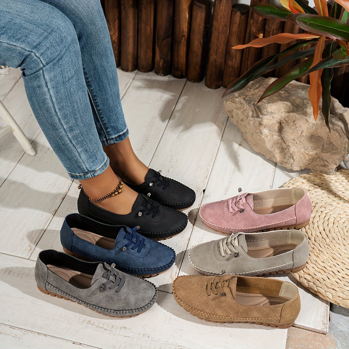 Catalina - Mocasines de Ante - Elena Duval