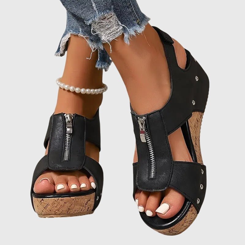 Estela | Sandalias con Cremallera - Elena Duval