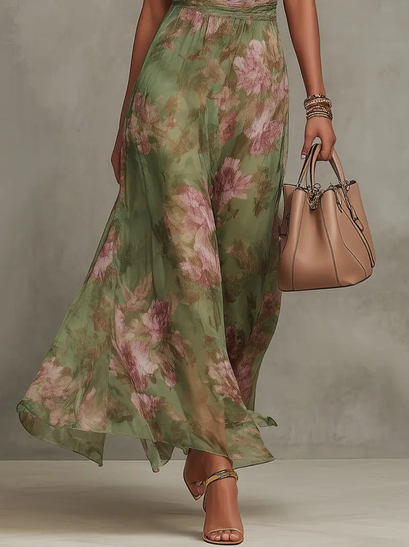 Lily | Vestido Maxi Floral Elegante - Elena Duval