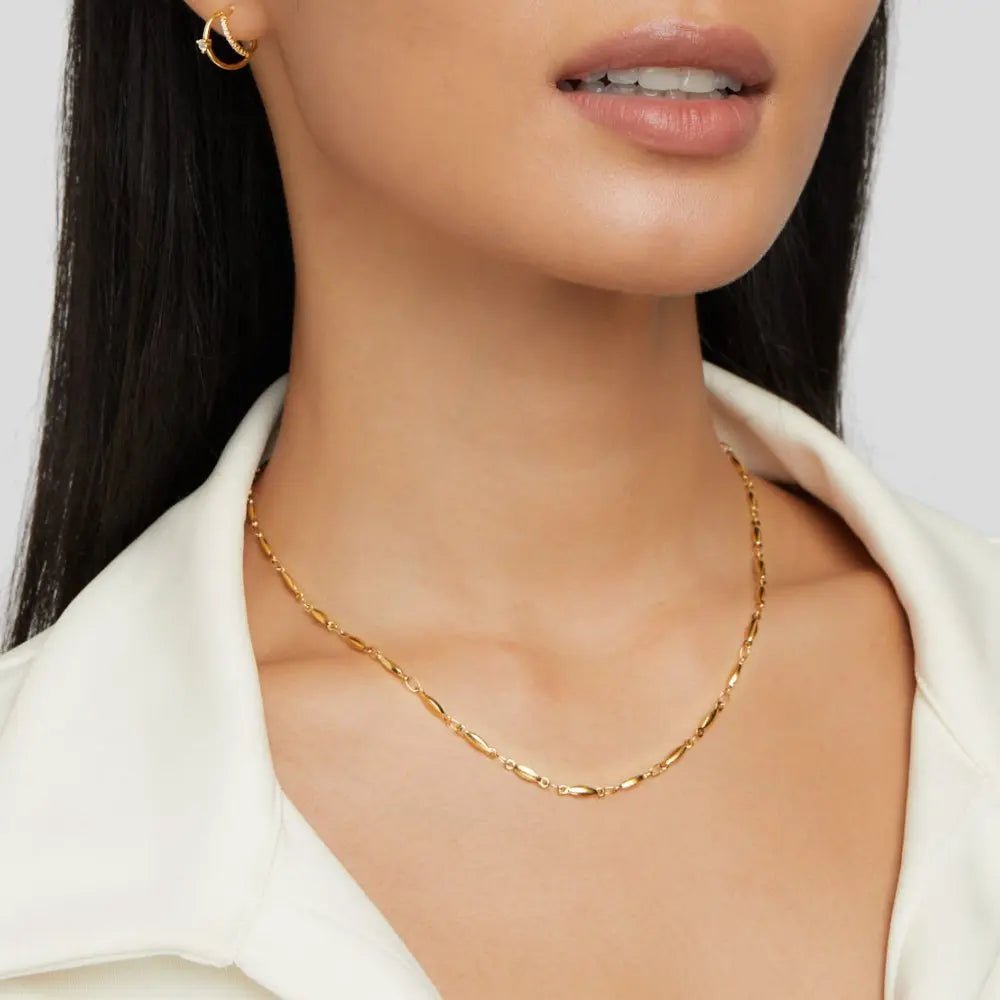Magdalena | Collar Dorado Delicado con Eslabones Finos - Elena Duval
