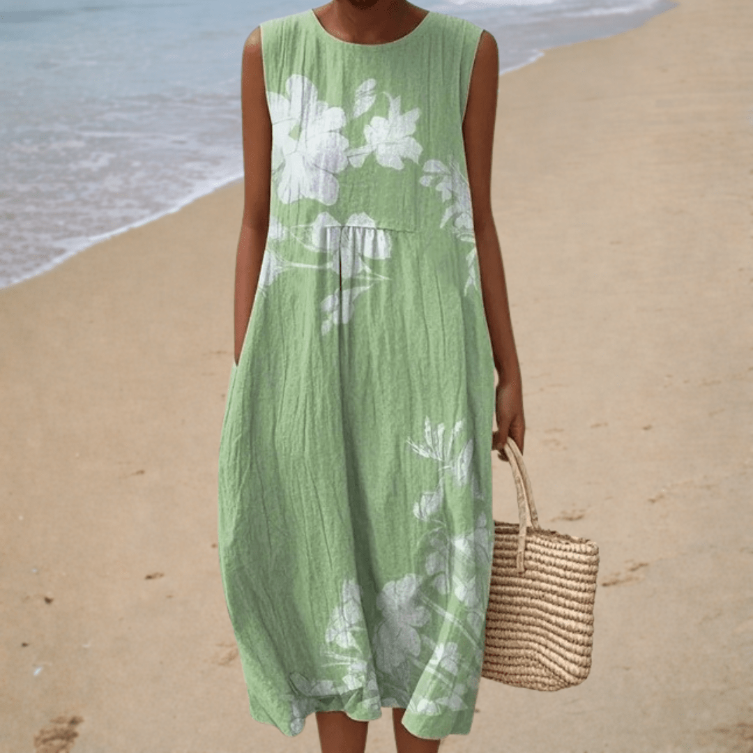 Marion | Vestido Midi Natural - Elena Duval