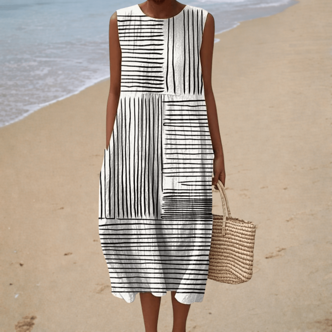 Mathilde | Vestido Midi Gráfico - Elena Duval