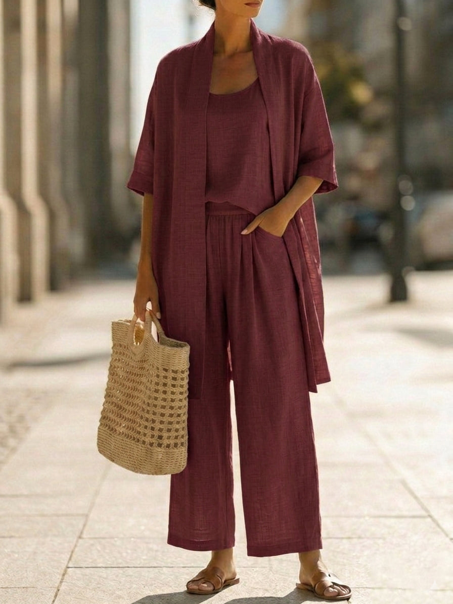 Isa | Conjunto de Tres Piezas Elegante y Sin Esfuerzo