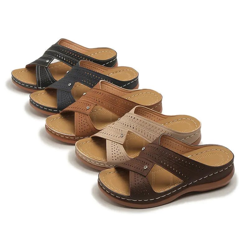 Robin | Sandalias de Cuña Cruzadas - Elena Duval
