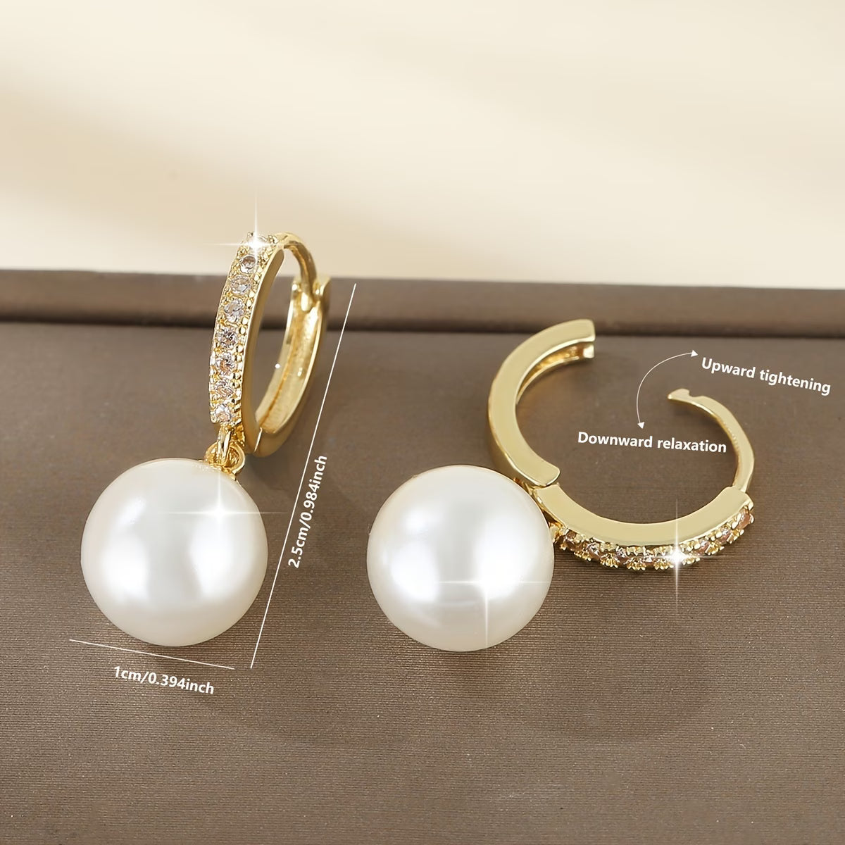 Pendientes Modernos de Perla Colgante