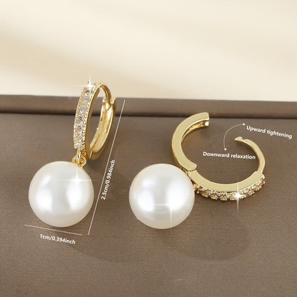 Pendientes Modernos de Perla Colgante
