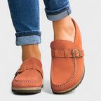 Inês | Mocasines de Ante con Hebilla