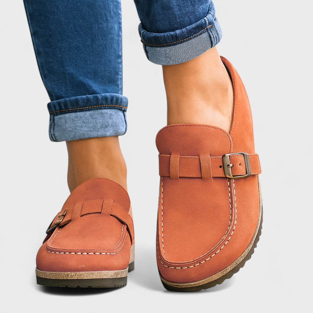 Inês | Mocasines de Ante con Hebilla