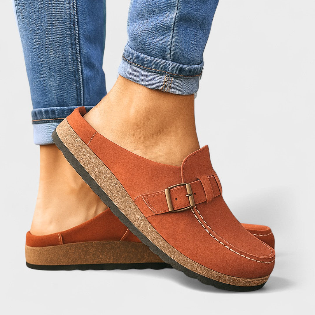 Inês | Mocasines de Ante con Hebilla