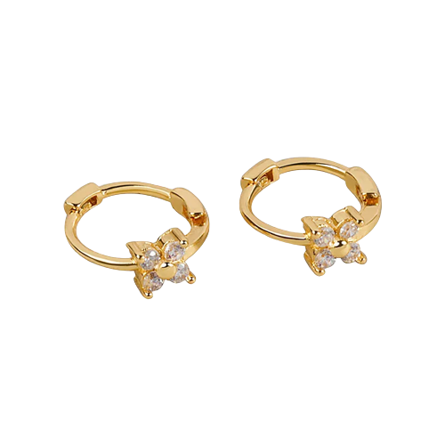 Melanie – Pendientes finos en oro con una delicada textura.