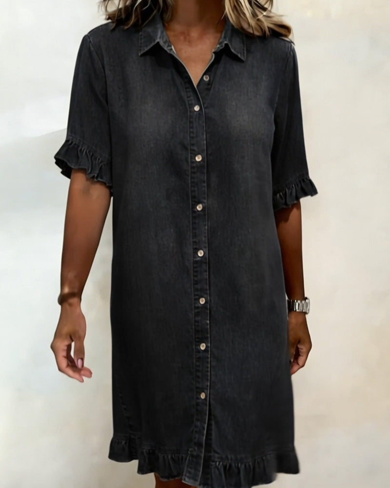 Maria | Vestido Vaquero con Pliegues
