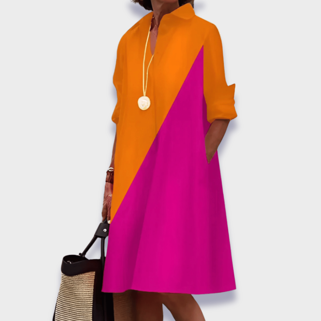 Leah™ | Elegant Midi Polo Dress