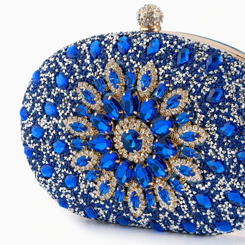 Celeste | Bolso de Fiesta con Circonitas