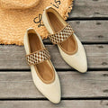 Pippa | Women's Mary Jane Flats Pointed Toe Knit Ballet Shoes