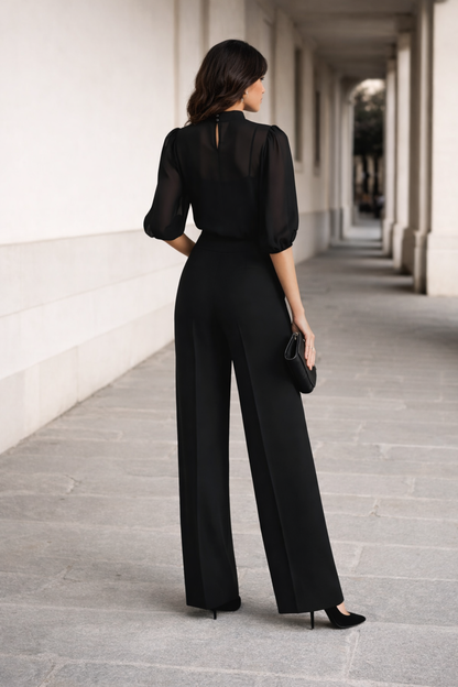 Valentina | Conjunto de Tres Piezas con Camisola de Chifón