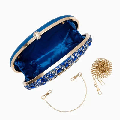 Celeste | Bolso de Fiesta con Circonitas