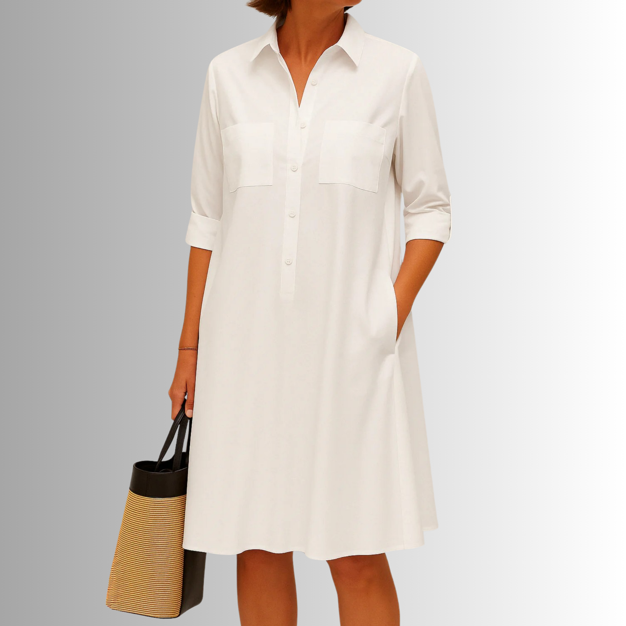 Cathy™ | Lightweight Button Dress