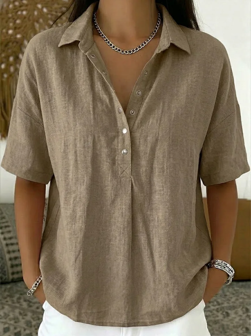 Aitana | Blusa con Cuello y Botones