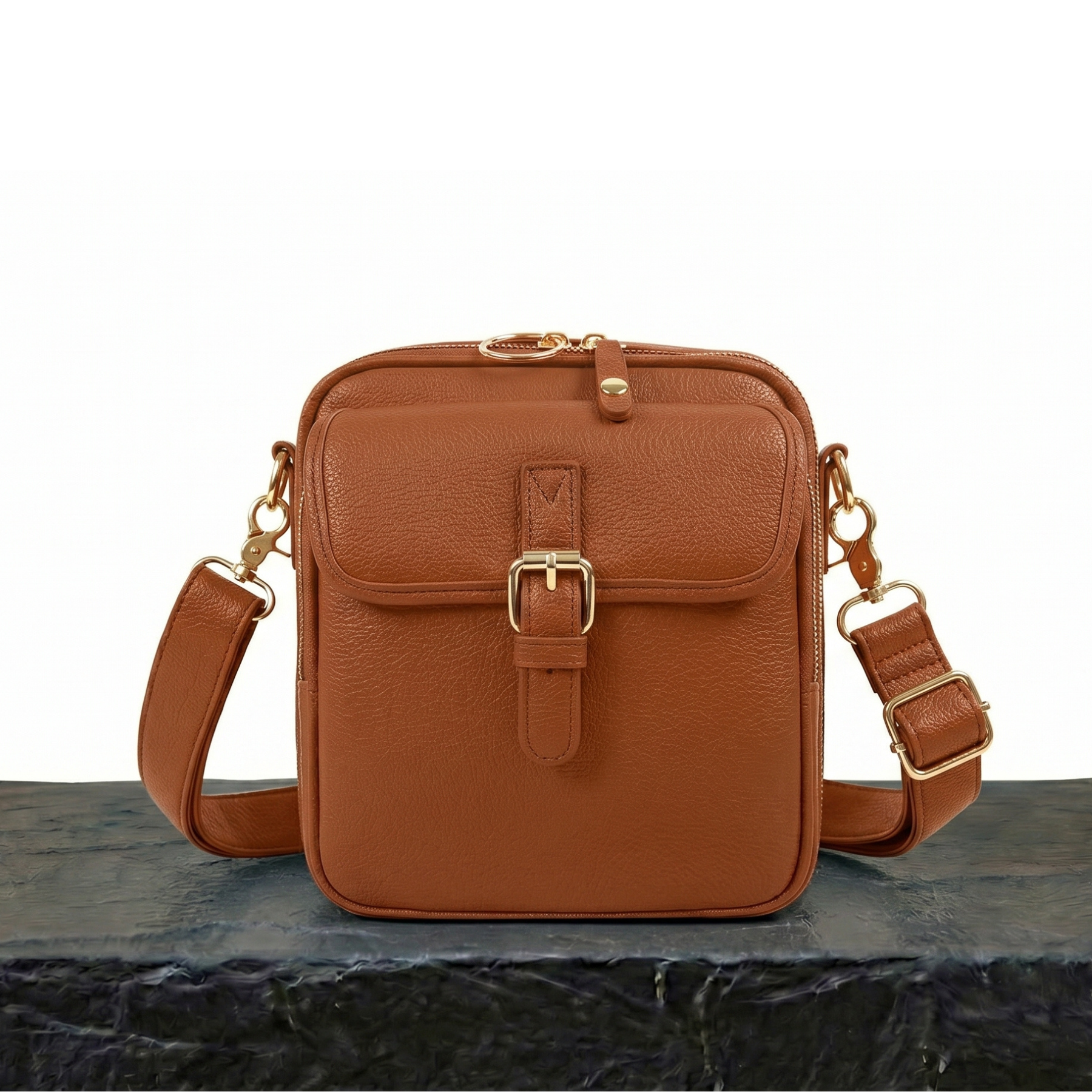 Bolso bandolera Prisma Marrón