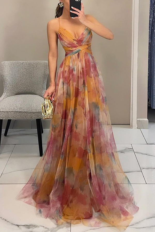 Cindy™ | Beautiful Floral Print Maxi Dress