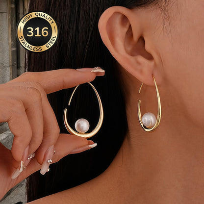 Aros de Perlas en Media Luna
