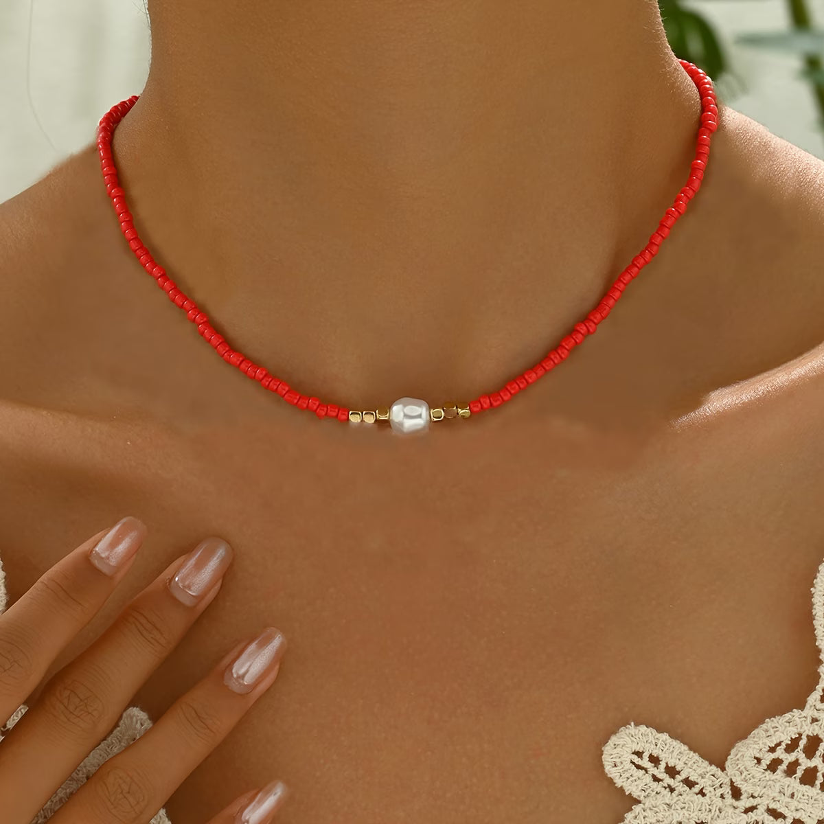Collar Minimal de Perlas