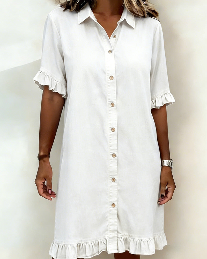 Maria | Vestido Vaquero con Pliegues