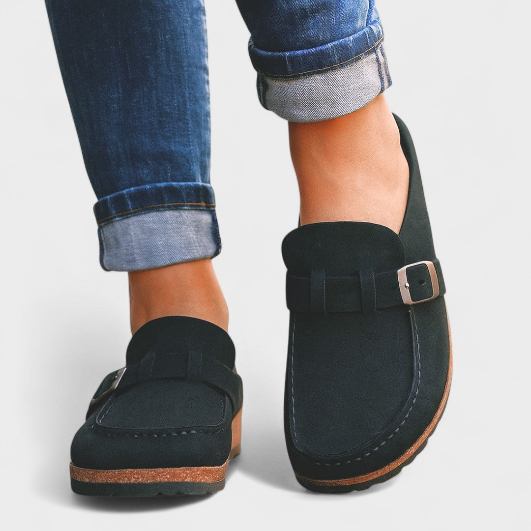 Inês | Mocasines de Ante con Hebilla