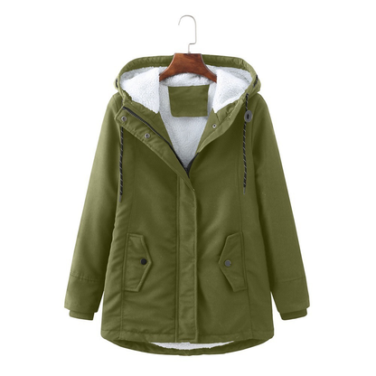 Everest™ | Abrigo Largo con Capucha y Forro Sherpa