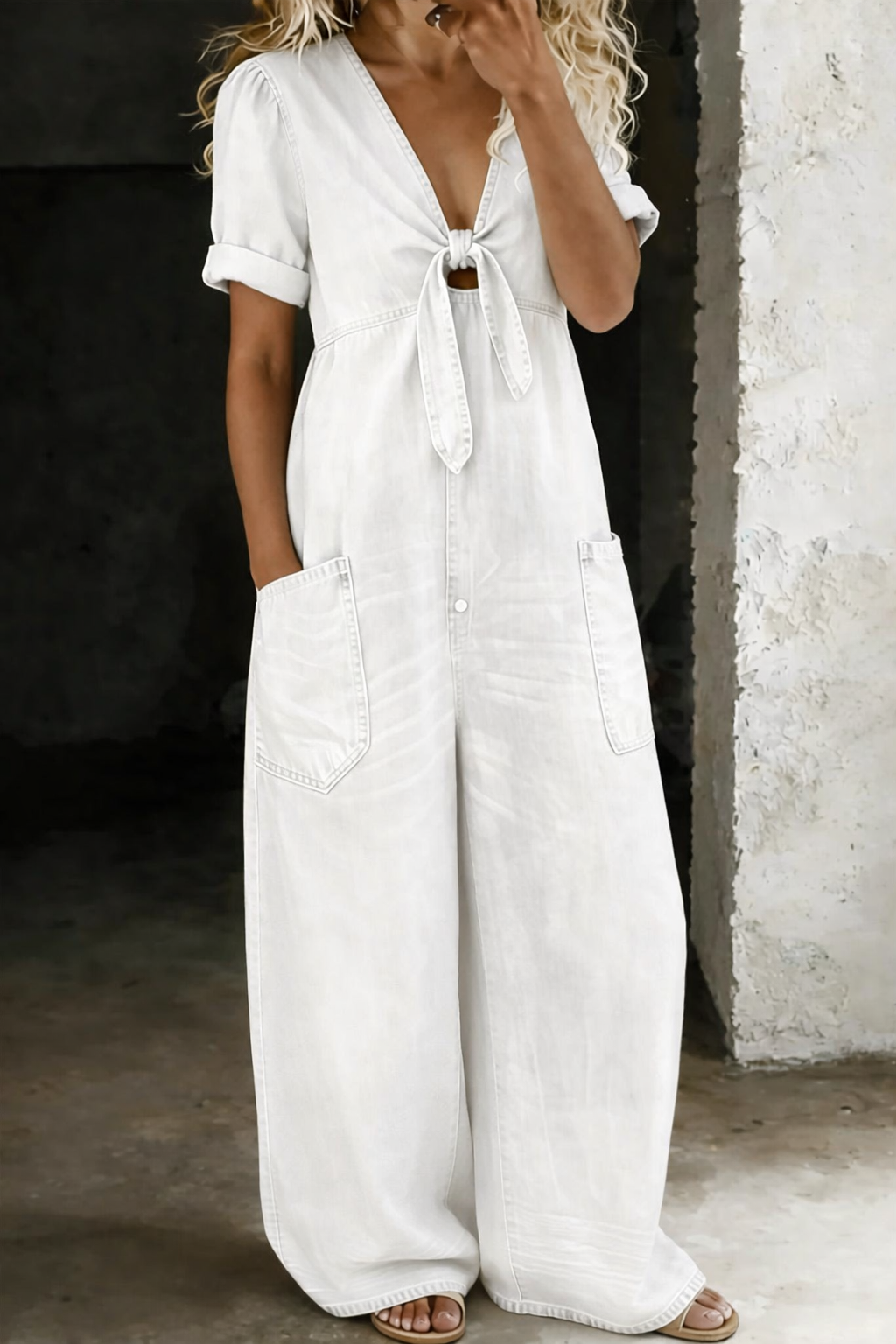 Maya | Jumpsuit Vaquero con Escote en V