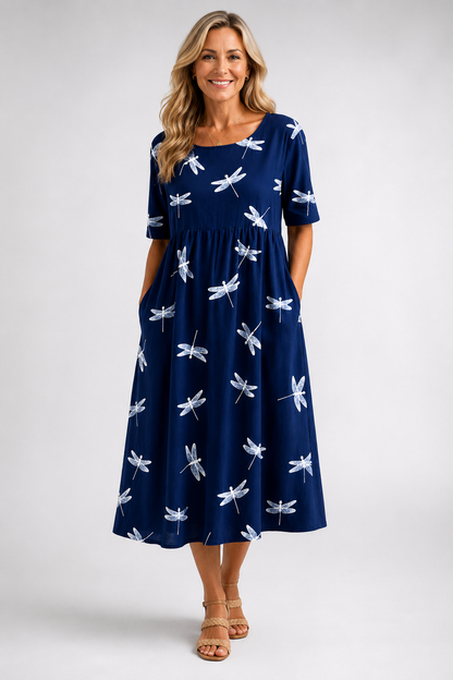 Eva │ Vestido midi estilo dragonfly