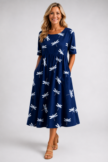 Eva │ Vestido midi estilo dragonfly