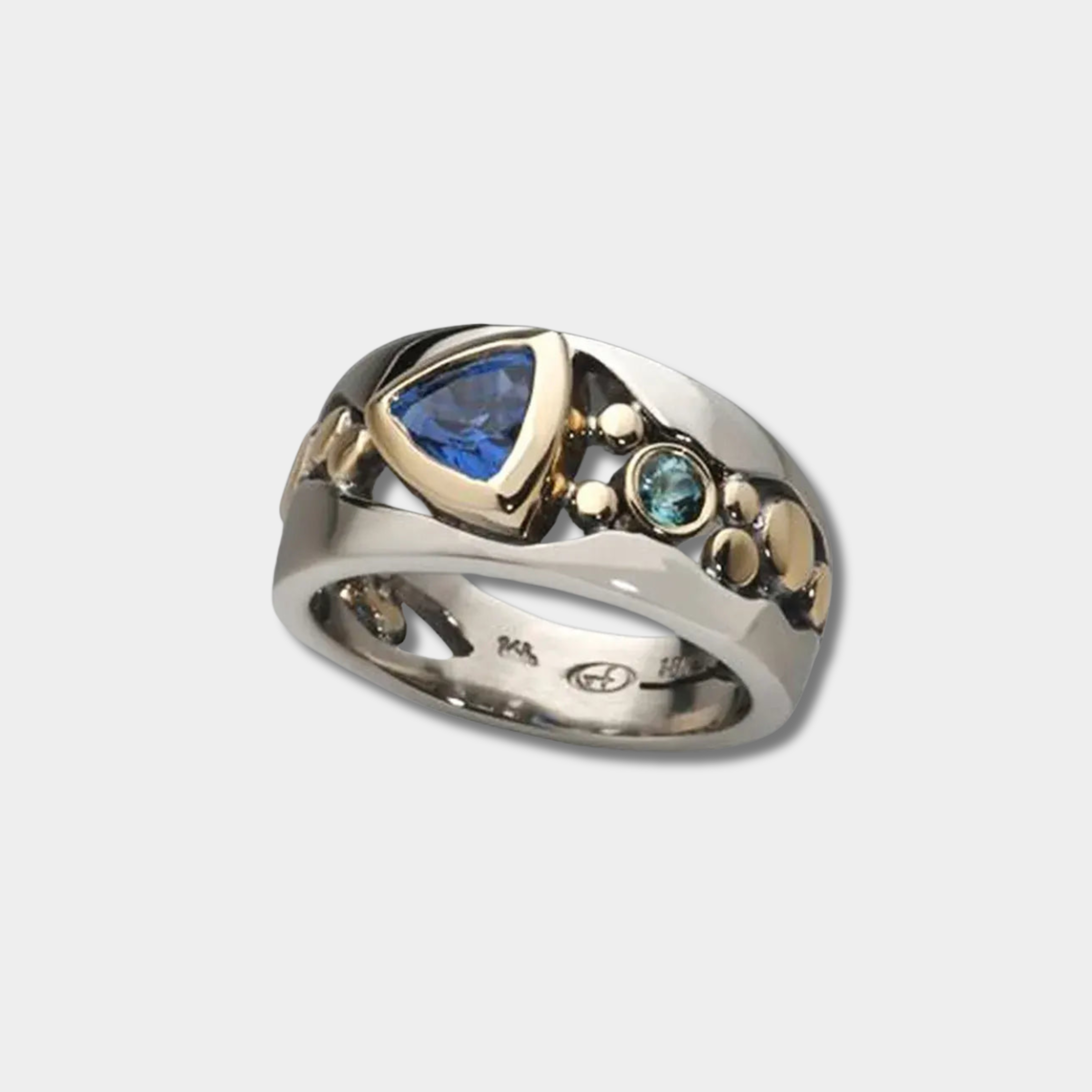 Leonie – Anillo vintage con gema azul