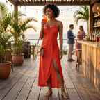 Valentina | Vestido Midi con Escote Cruzado