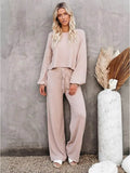 Hailey | Women's Cropped Sweatshirt and Wide-Leg Pants Lounge Set