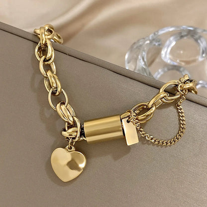 Guadalupe | Pulsera con Dije de Corazón Dorado