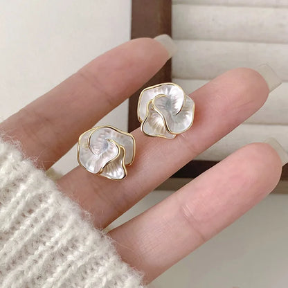 Pendientes de Flor con Perla