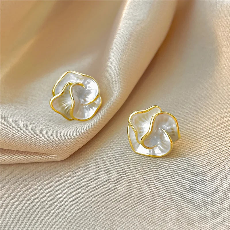 Pendientes de Flor con Perla