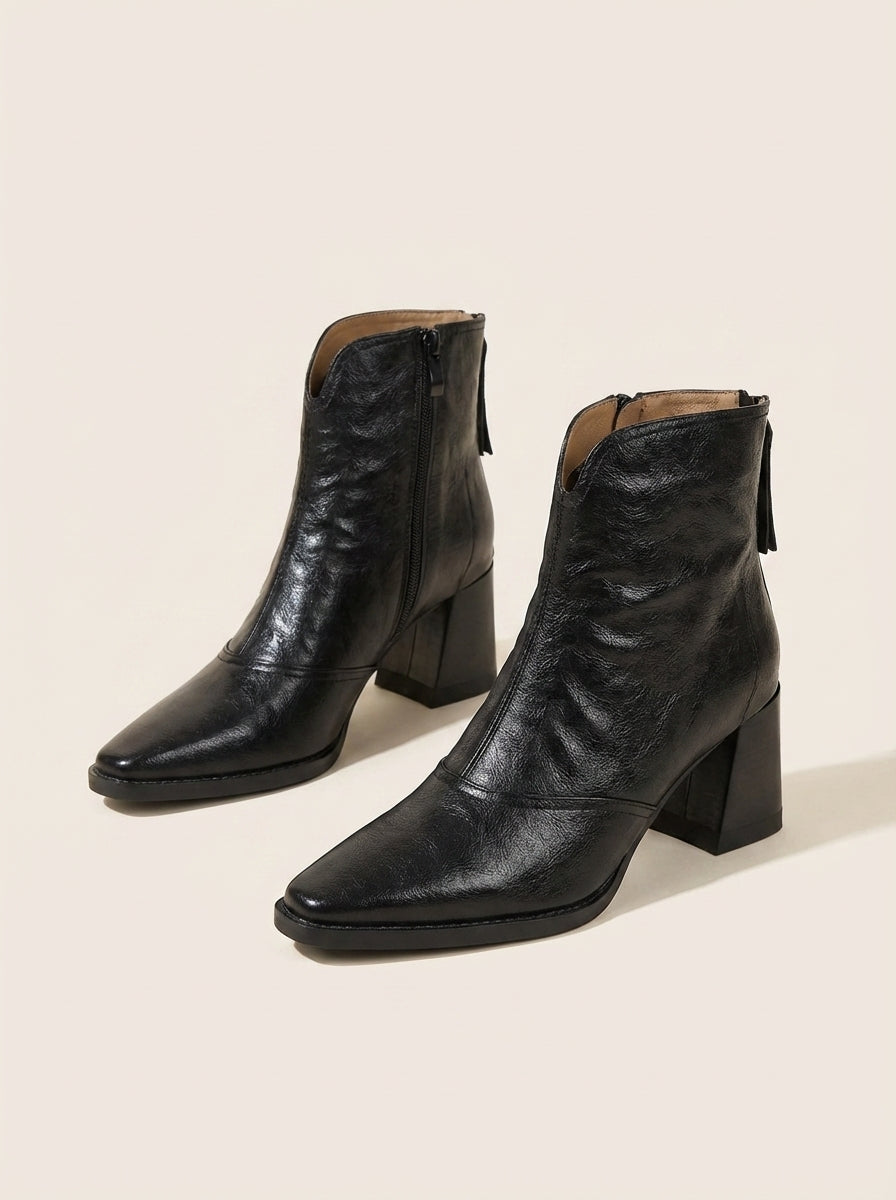 Claudia | Botines de Lujo con Tacón Medio