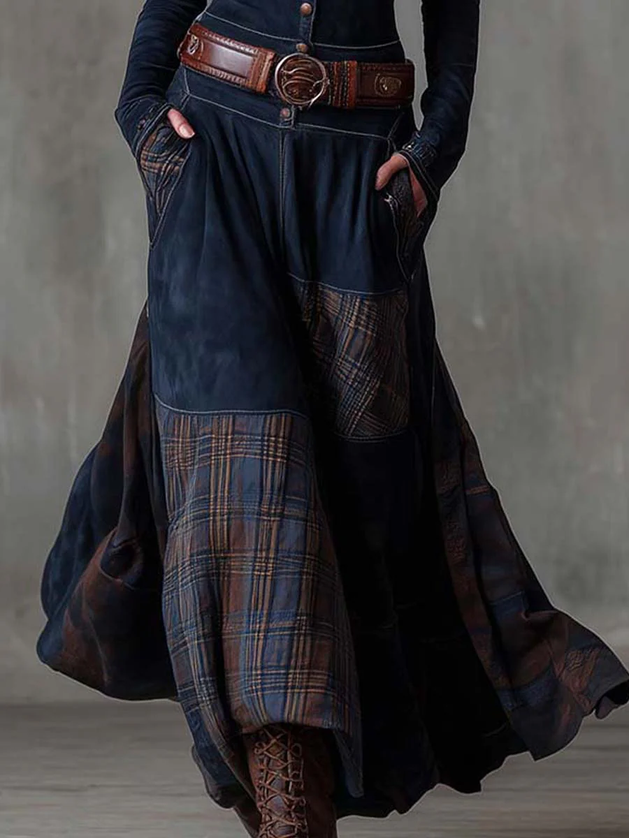 Helena | Vestido Maxi de Ante con Cinturón