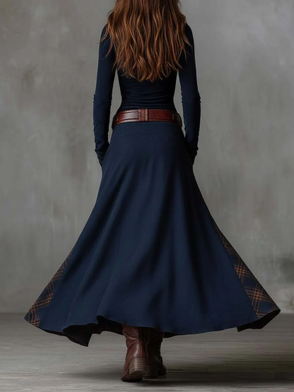 Helena | Vestido Maxi de Ante con Cinturón