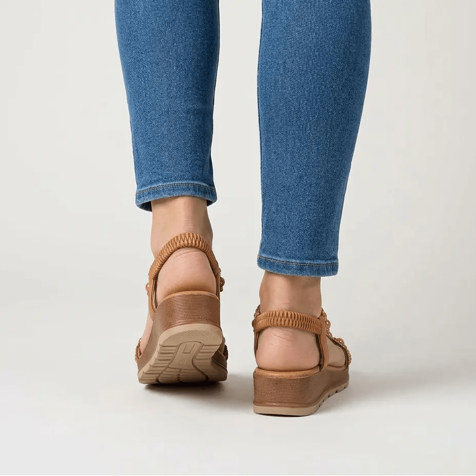 Adela | Sandalias Planas con Perlas - Elena Duval