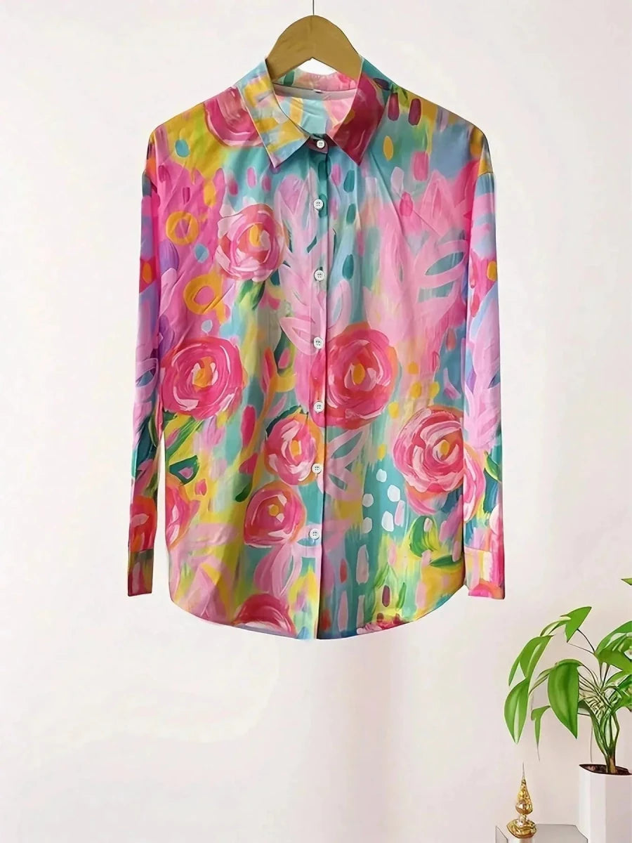 Adriana | Blusa Estampada Colorida - Elena Duval