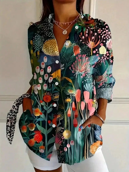 Adriana | Blusa Estampada Colorida - Elena Duval