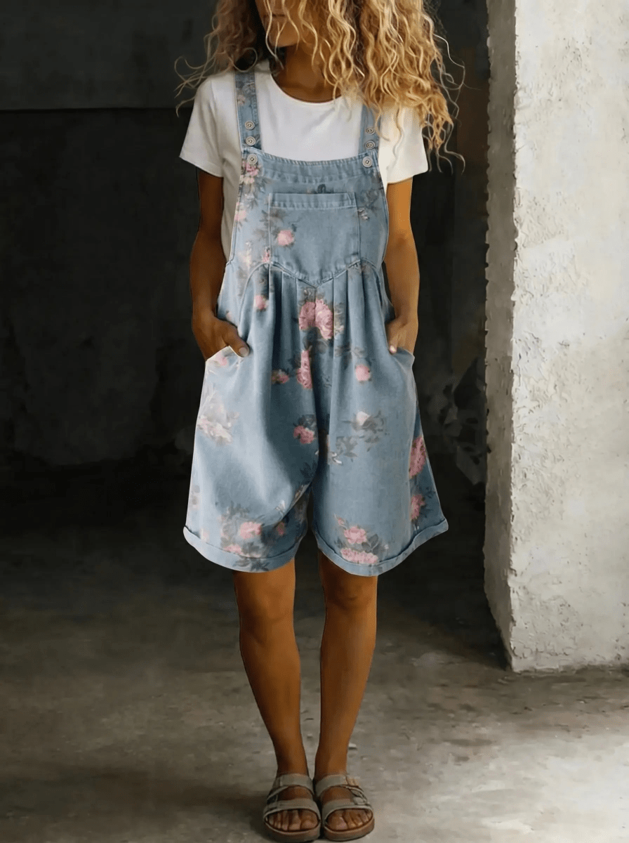 Adriana | Jumpsuit Vaquero Floral - Elena Duval